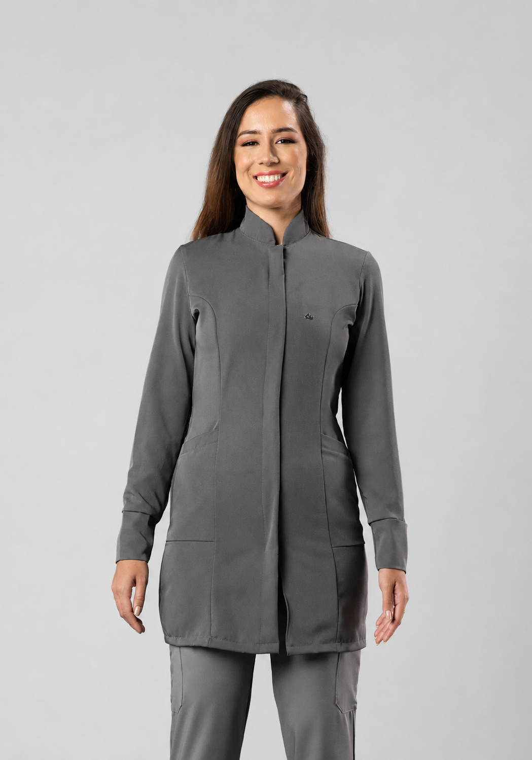 Jaleco Feminino Basic Grafite
