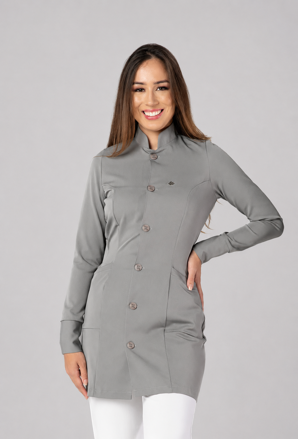 Jaleco Feminino Classic Cinza
