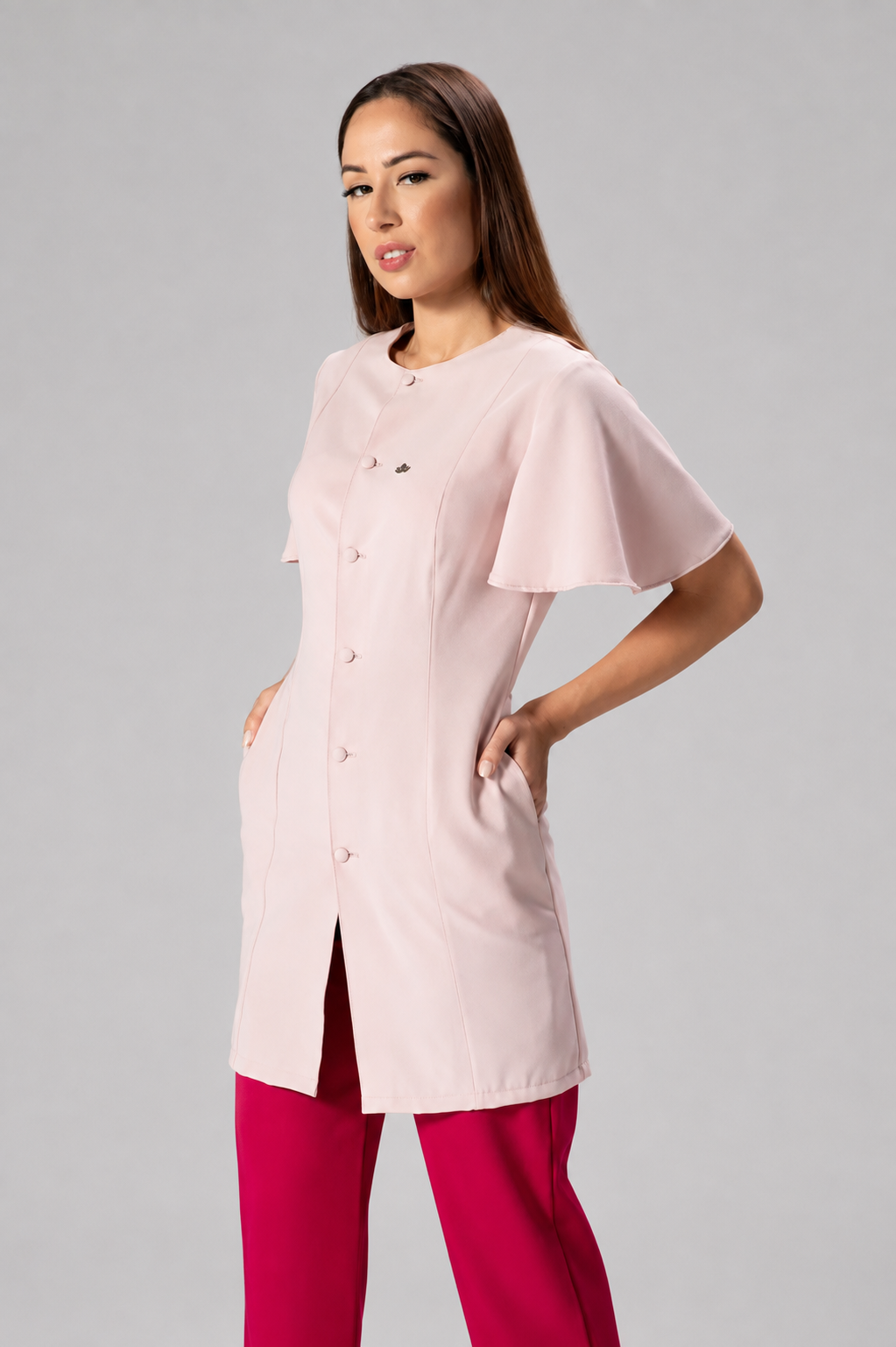 Jaleco Feminino Verona Nude Rosado