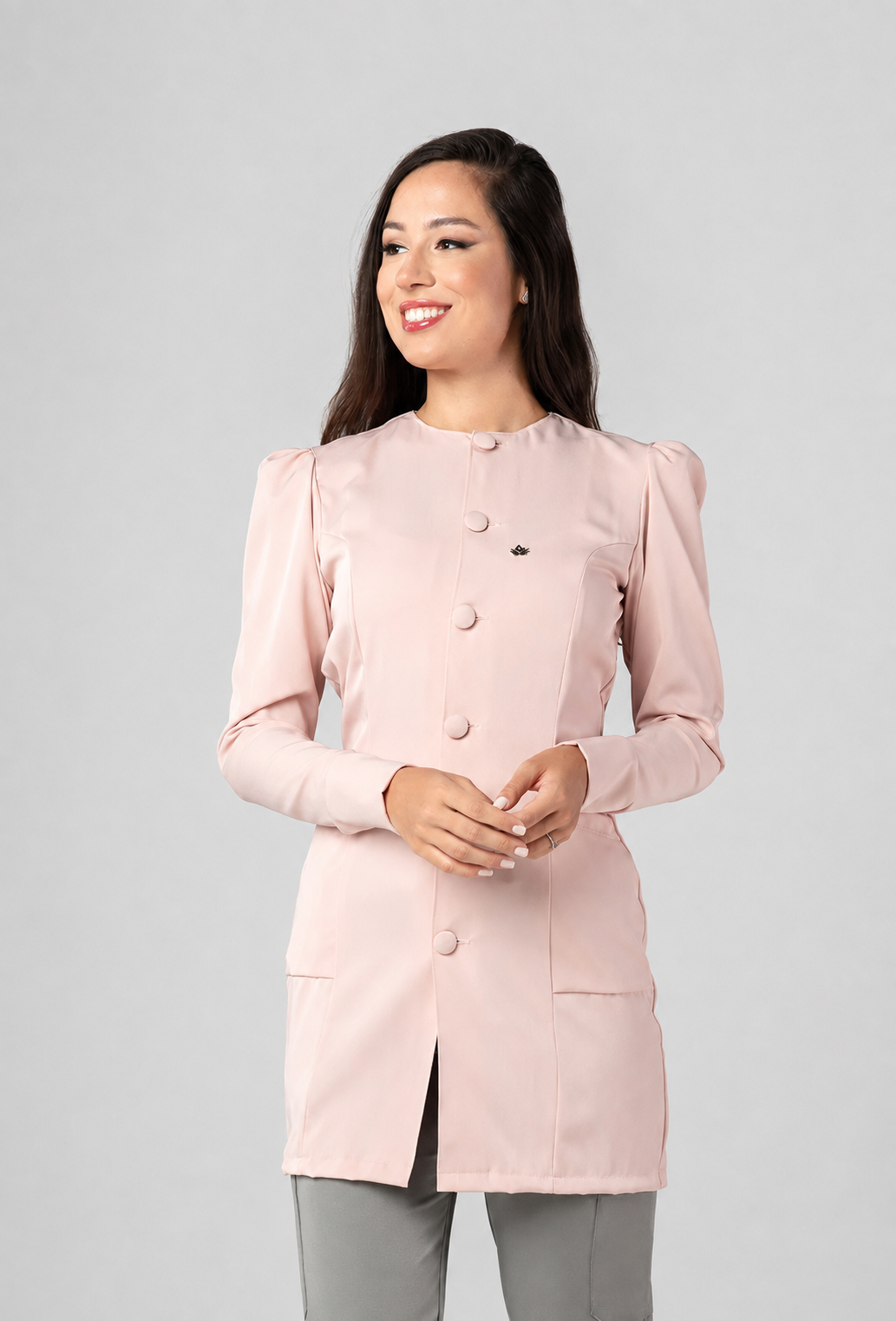 Jaleco Feminino Bella Nude Rosado