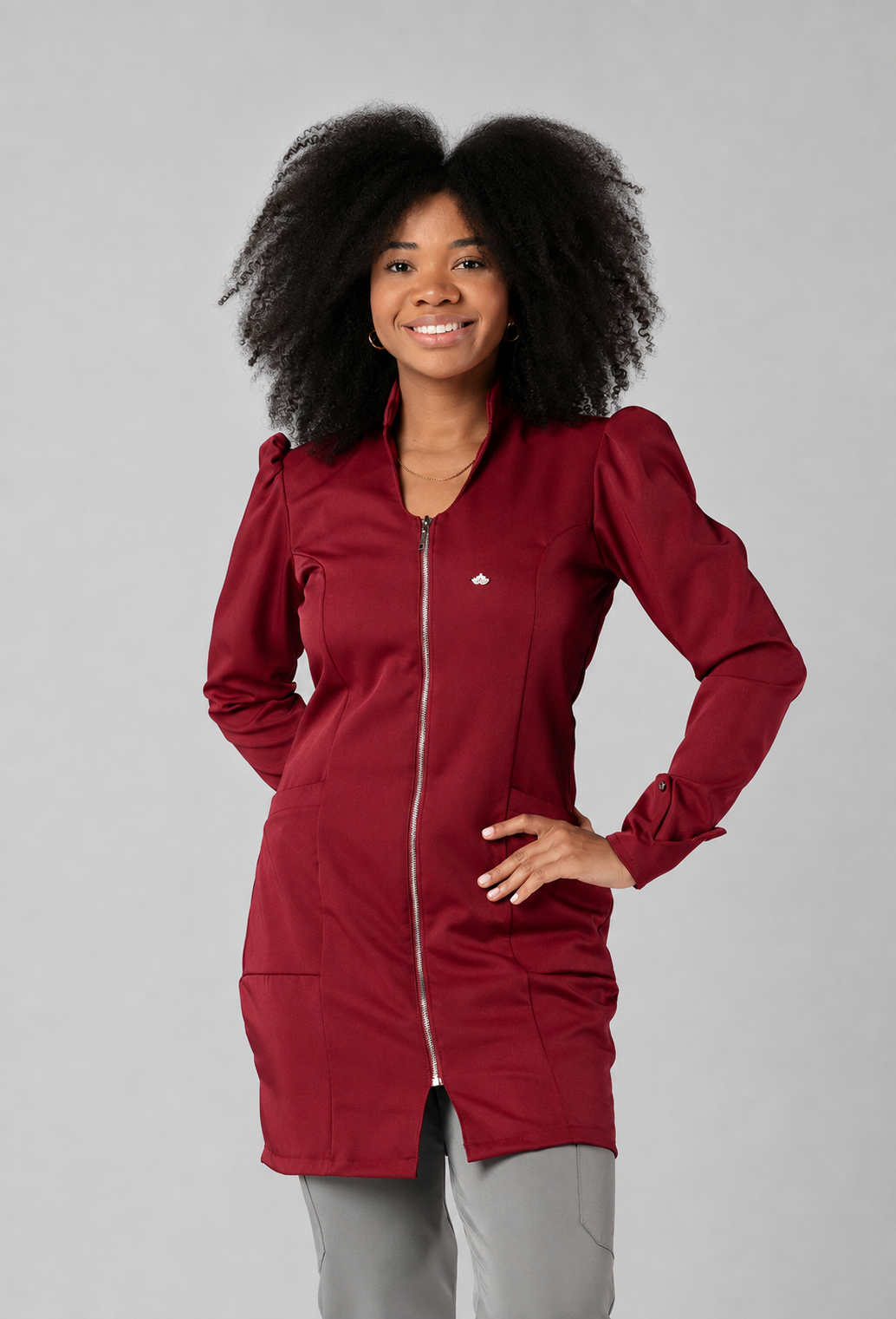 Jaleco Feminino Realeza Bordô