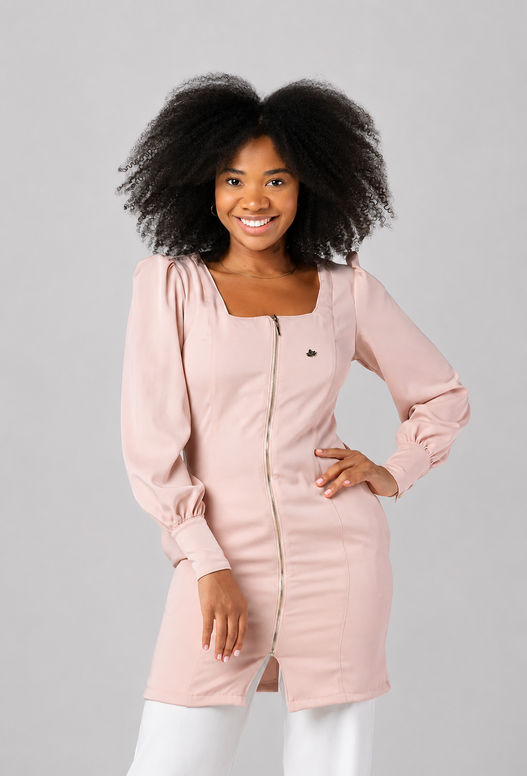 Jaleco Feminino Florença Nude Rosado