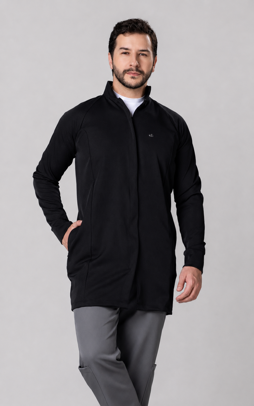 Jaleco Masculino Raglan BasicPreto