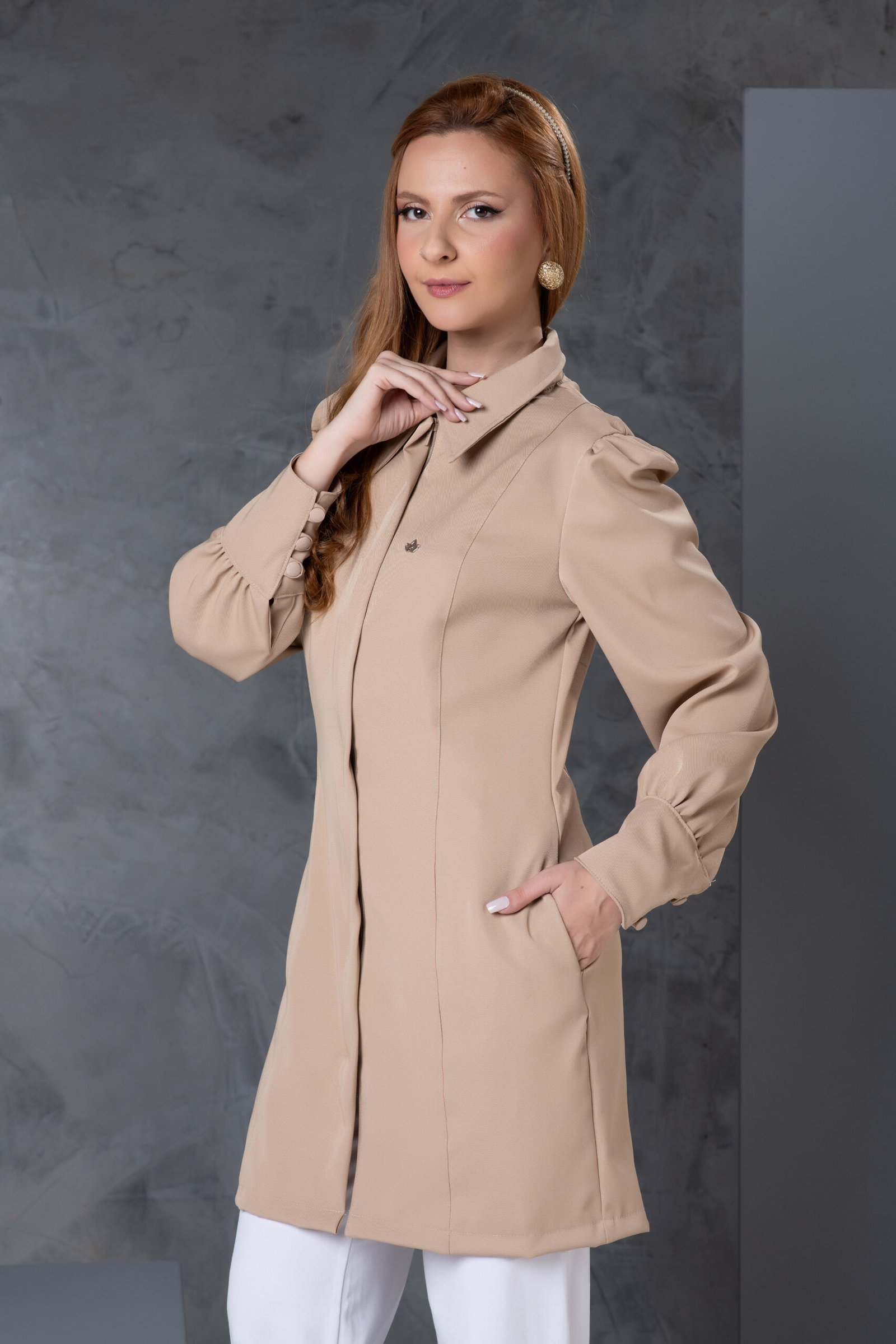 Jaleco Feminino Lívia Doce de Leite
