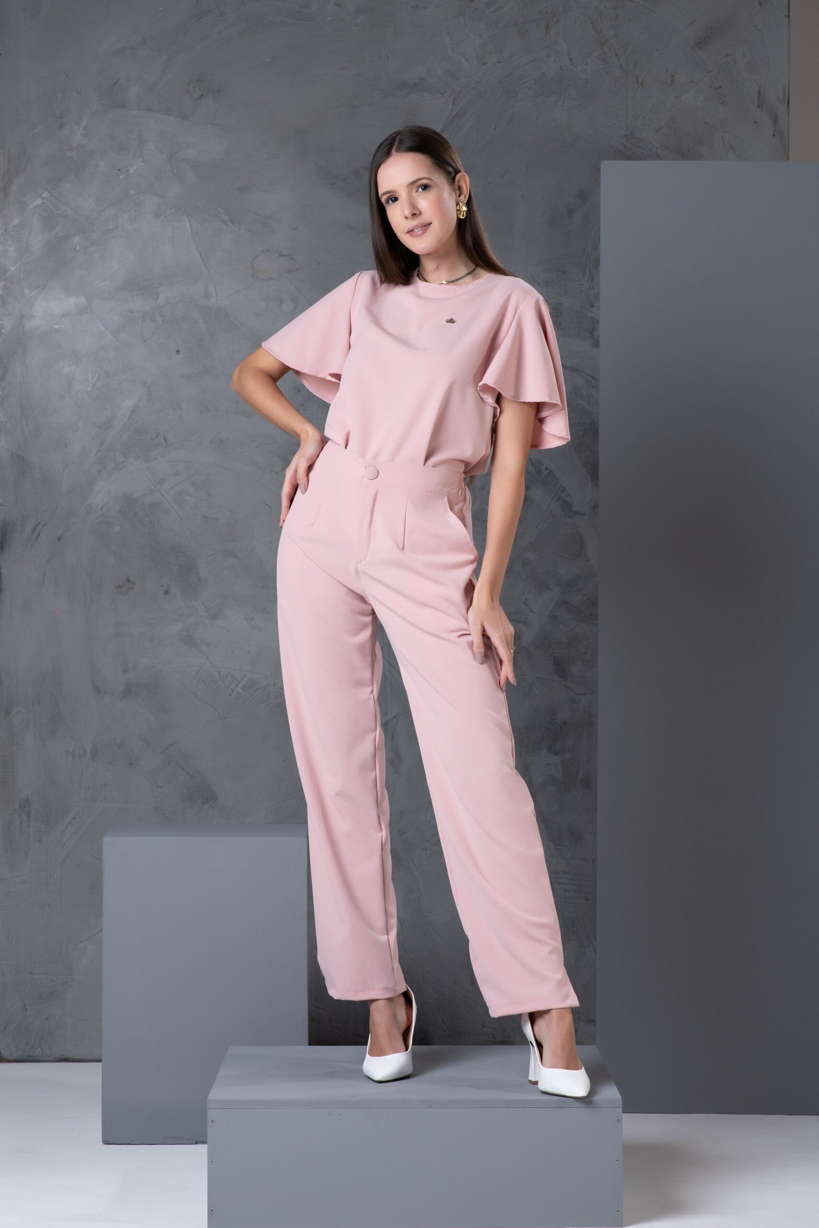 Conjunto New Verona Nude Rosado - Imagem 4