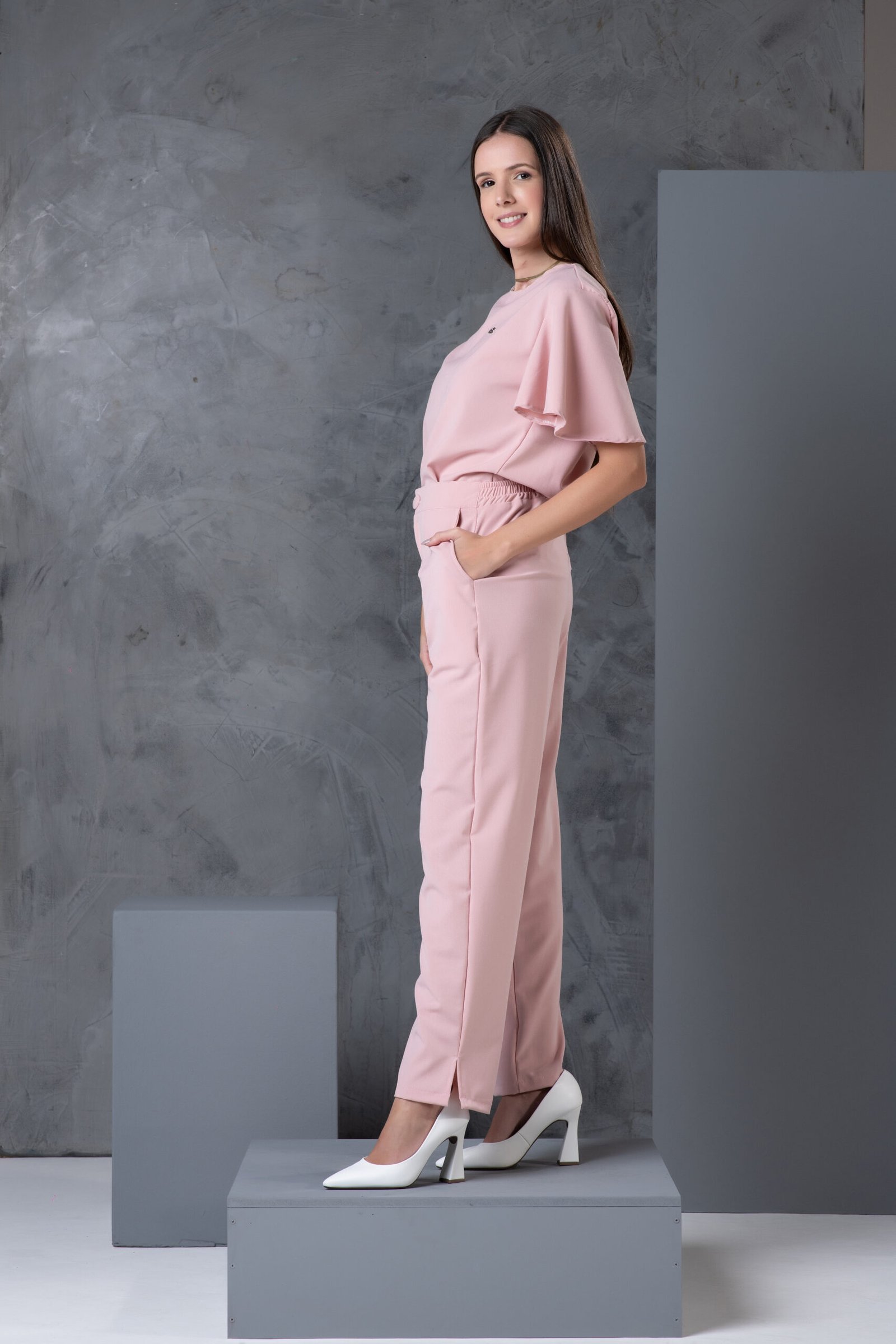 Conjunto New Verona Nude Rosado - Imagem 3