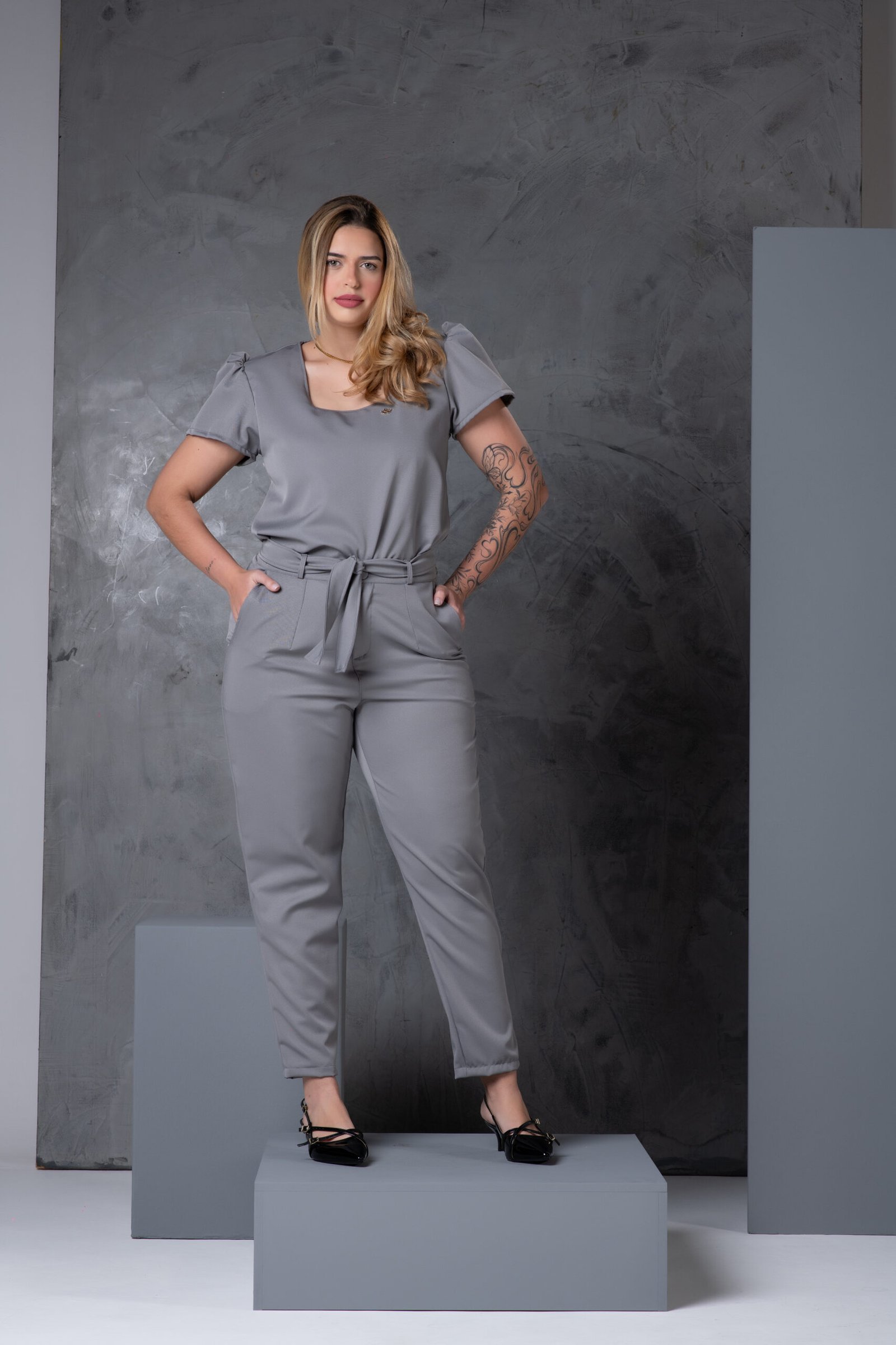 Conjunto Feminino Camile Cinza - Imagem 4