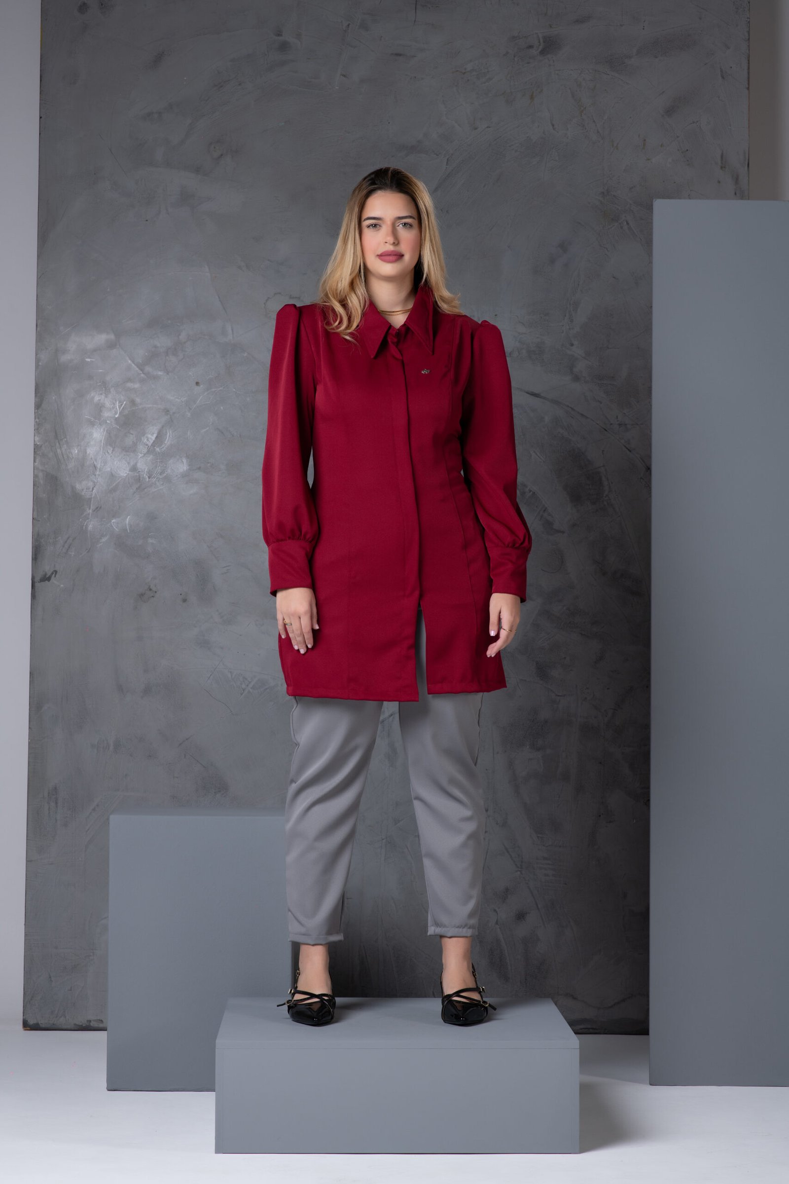 Jaleco Feminino Lívia Bordô