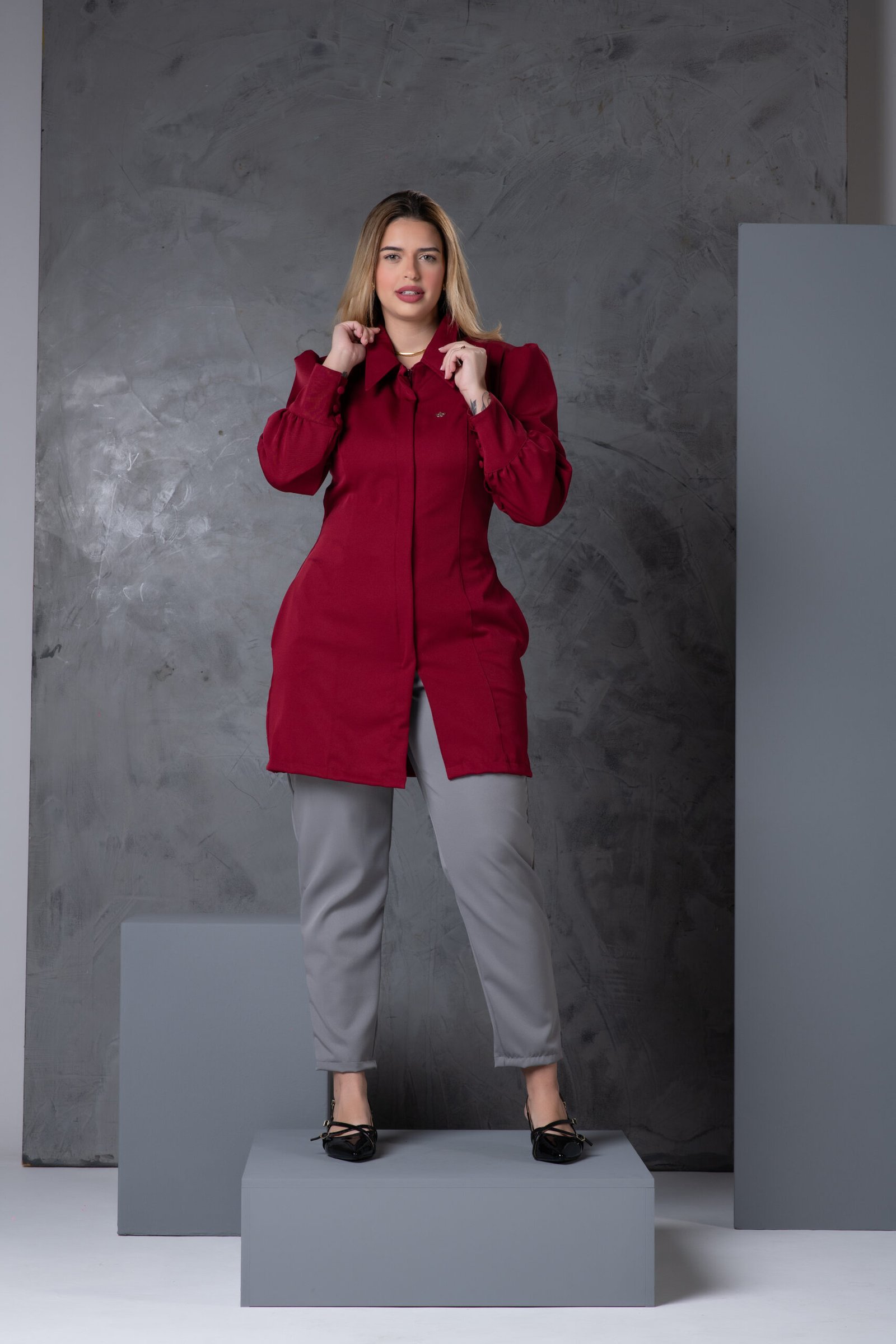 Jaleco Feminino Lívia Bordô