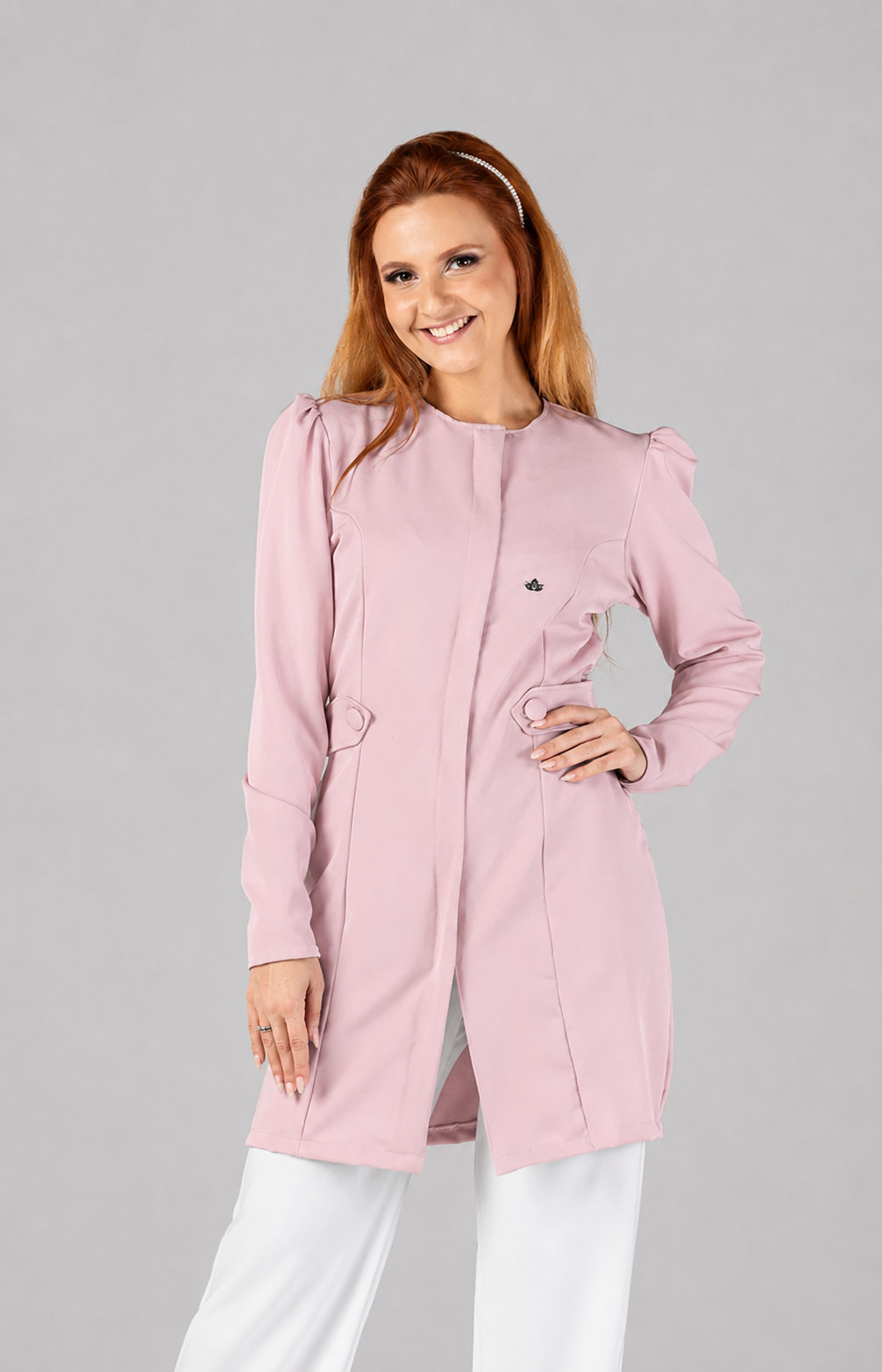 Jaleco Feminino Ágata Nude Rosado