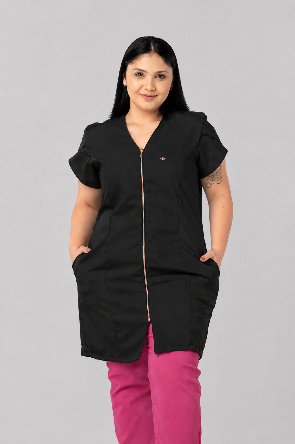 Jaleco Feminino Tulipa Preto