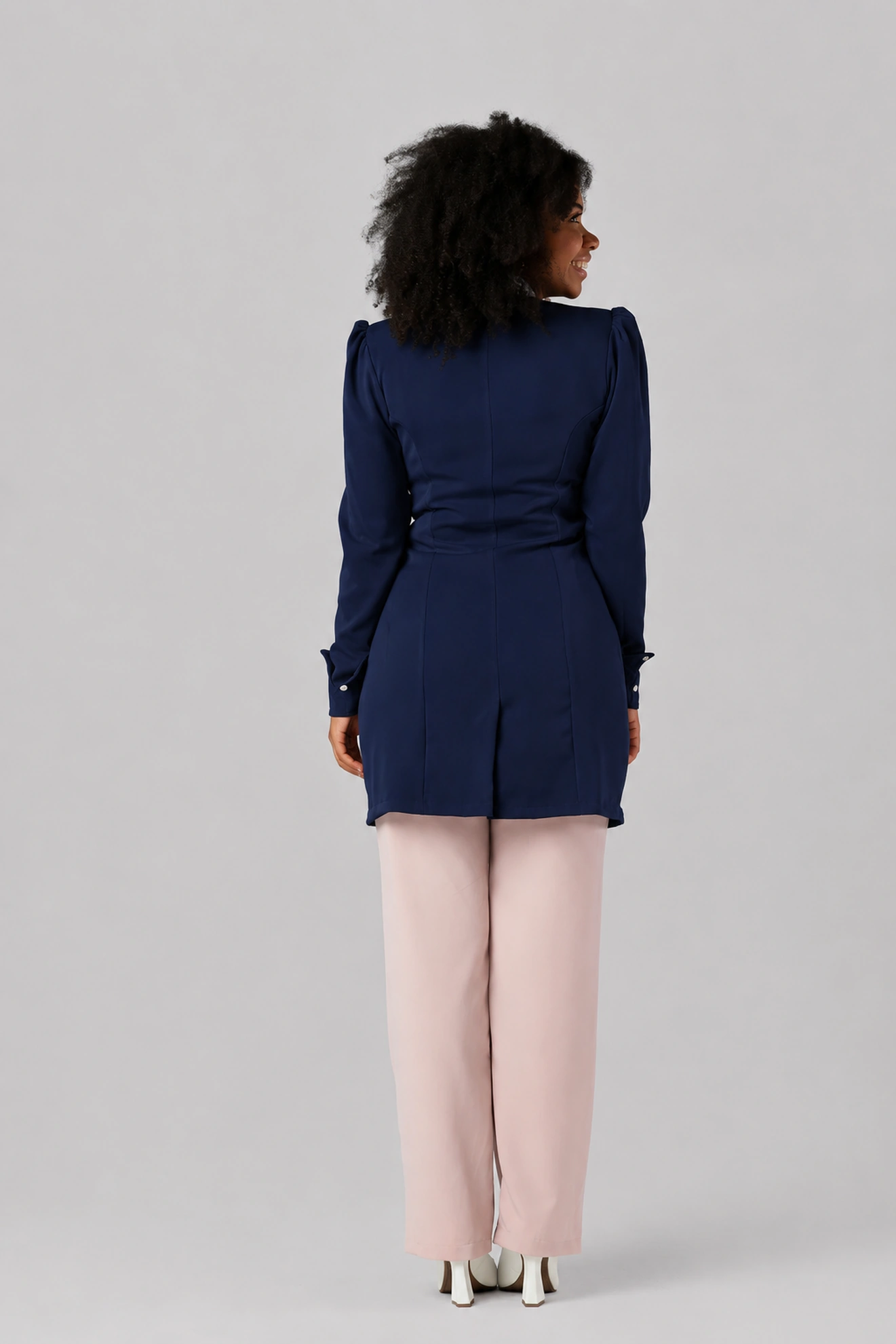 Jaleco Feminino Realeza Azul Marinho