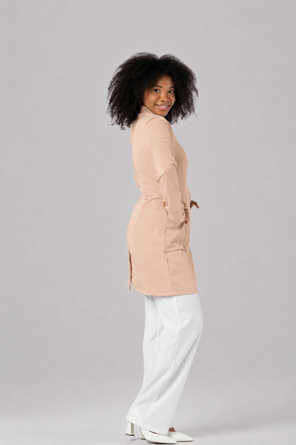 Jaleco Feminino Slim Doce de Leite