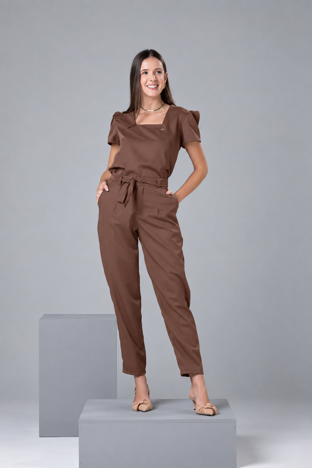 Conjunto Feminino Camile Marrom