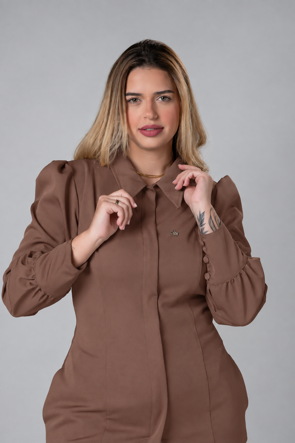Jaleco Feminino Lívia Marrom