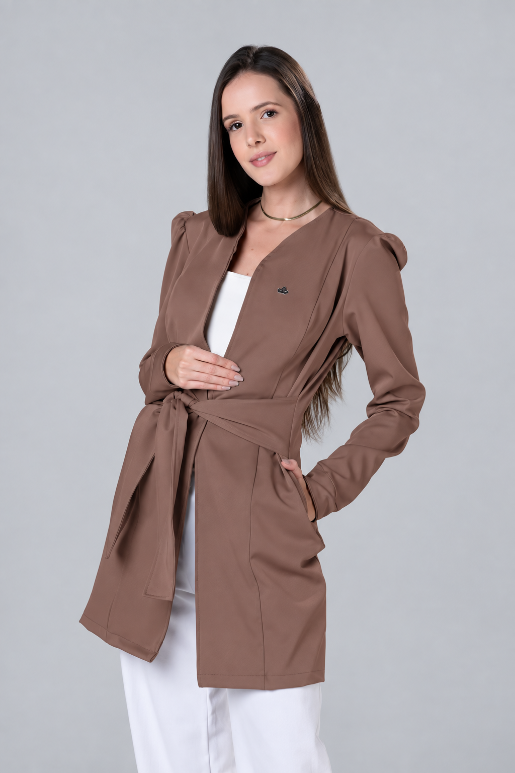 Jaleco Feminino Lis Marrom